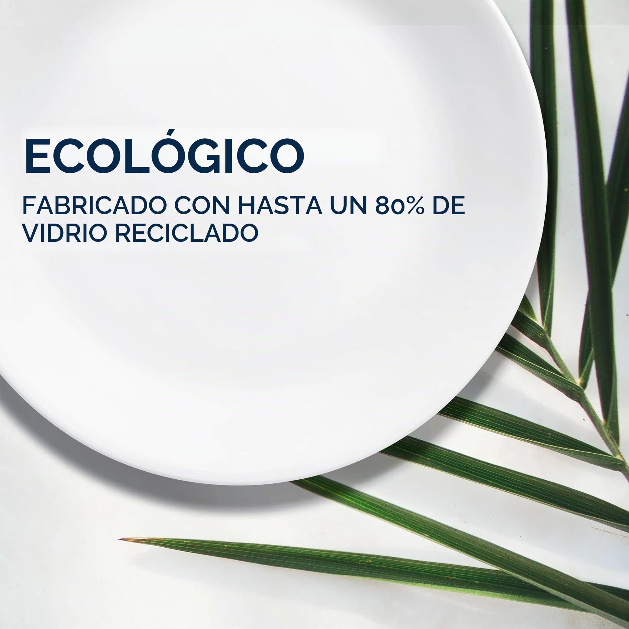 Corelle Juego de vajilla de 16 piezas de tejido de lino en relieve, servicio para 4, color blanco