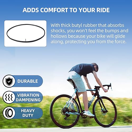 Miniatura 2 de Tubos de bicicleta Race 28 700x20-25C 700x32-47C, tubo interior 700C con válvula Presta paquete de gran valor (paquete de 6 tubos Conti y 2 palancas