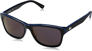 LACOSTE Unisex's L683S 006 55 Sunglasses, Blue/Black