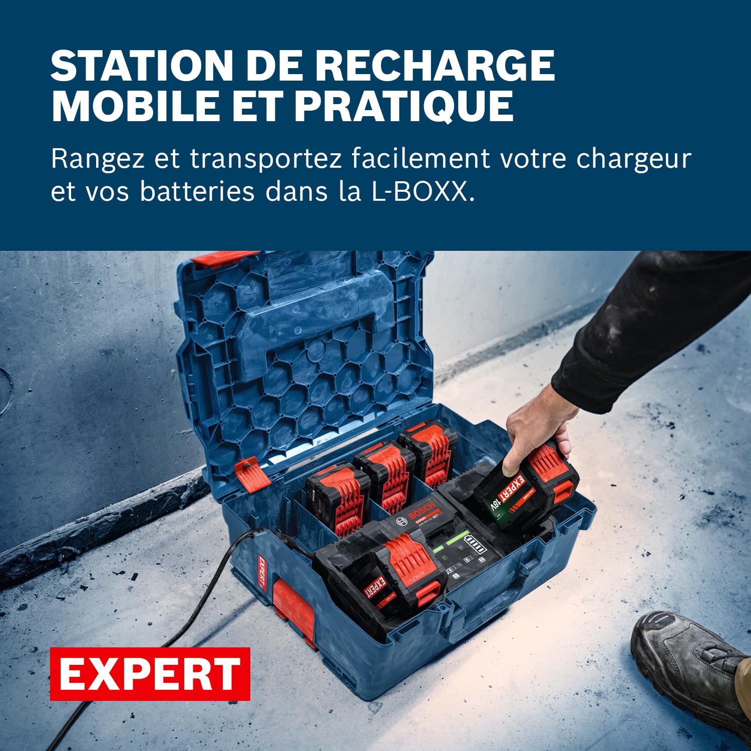 Chargeur parallèle ultra-rapide mobile Bosch EXPERT 18V System EXAL18V2-320 (avec L-BOXX 162)