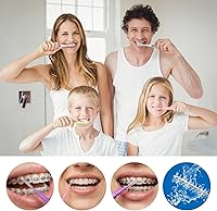 Vista 6 de 100 piezas de cepillos interdentales, herramientas de limpieza dental, palillos de dientes para higiene bucal, palillos de dientes, cabeza de hilo