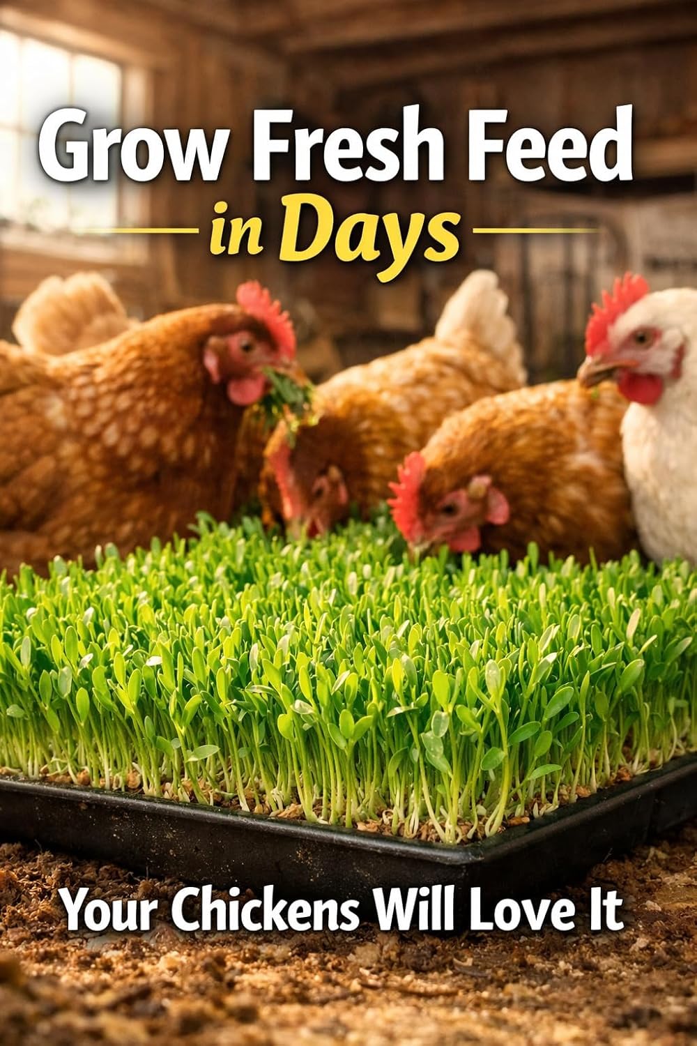Poultry Sprout Seed Mix – Seeds for Growing Fresh Sprouts for Chickens & Poultry | Simple Sprouting Blend (8 lbs)