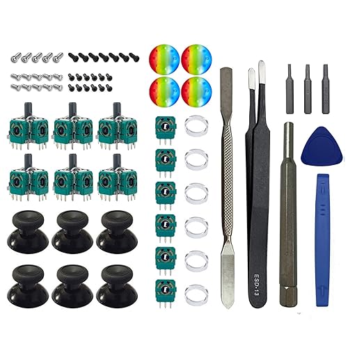 Onyehn 6pcs Analog 3D Joysticks Replacement for Xbox one Controller,Joysticks with Repair T6 T8 T10 Screwdriver Kit Compatible With XBOX Series S X