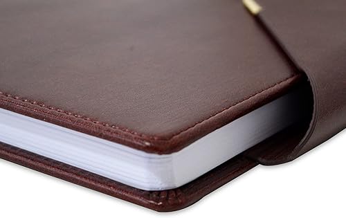 Miniatura 3 de Agenda de oficina de lujo para hombres y mujeres, 288 páginas, planificador de papel grueso de 3.17 ozm, diario personal de tapa dura de cuero