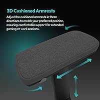 Vista 5 de ThunderX3 CORE Smart MESH Gaming Chair Black & Dark Grey – Ergonomic Office Chair, Automatic Lumbar Support, Synchronised Mechanism, 3D Armrests