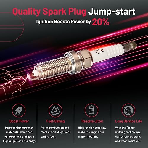 Vista 53 de BDFHYK Paquete de bobinas de encendido UF596 y bujías de iridio 93501 compatibles con Toyota Corolla 2009 2010 2011 2012 2013 Toyota Prius Matrix