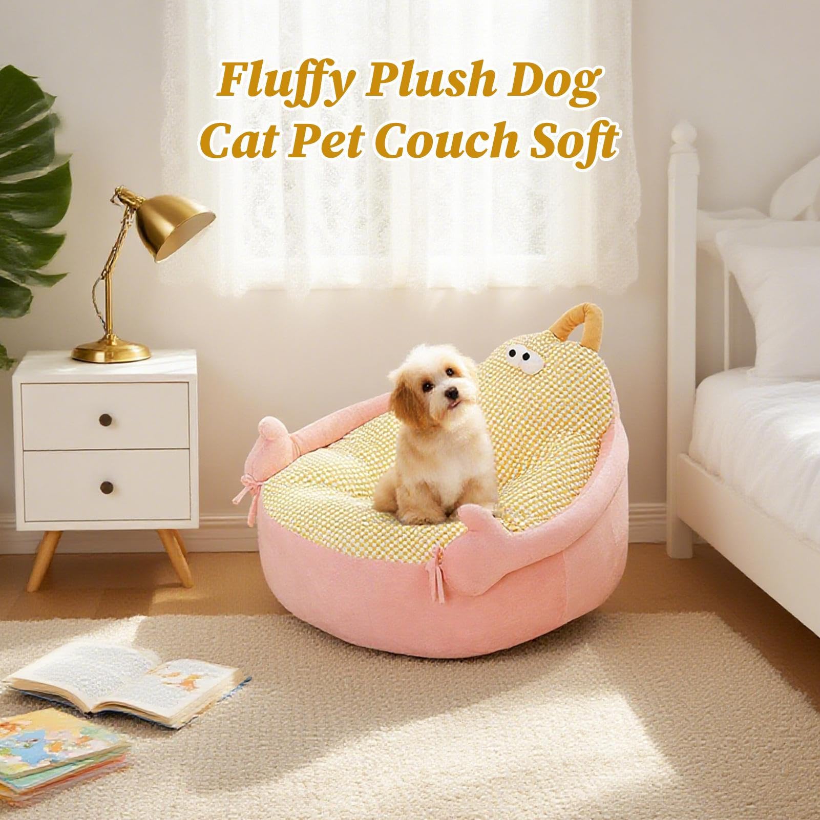 Cama Perros Suave Afelpado, De Mascotas, Calmante Y Cómodo para Dormir