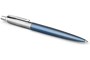 Parker Sonnet Gel Pen, Waterloo Blue and Chrome, Medium Point, Black Ink