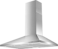 Vista 2 de SNDOAS Campana Extractora de 30 Pulgadas, Campana de Cocina de Montaje en Pared en Acero Inoxidable con Convertibilidad de Conducto/Sin Conducto