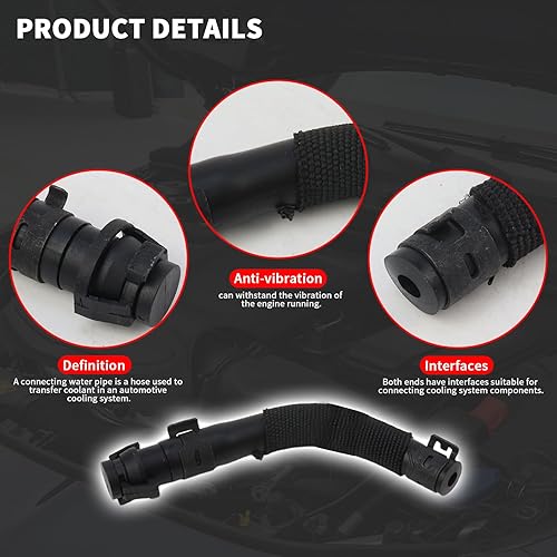 Miniatura 3 de Tubo de agua refrigerante para Mercedes Benz 2012-2019 A B CLA GLA nivel W176 W246 C117 X156 Número de pieza de repuesto 2702031882 (1 PCS)