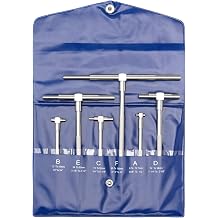 Beslands Telescopic Gauge Set 6 Pcs - Adjustable Inner Diameter 8-150 mm T-Bore Hole Gauges Measuring Tool