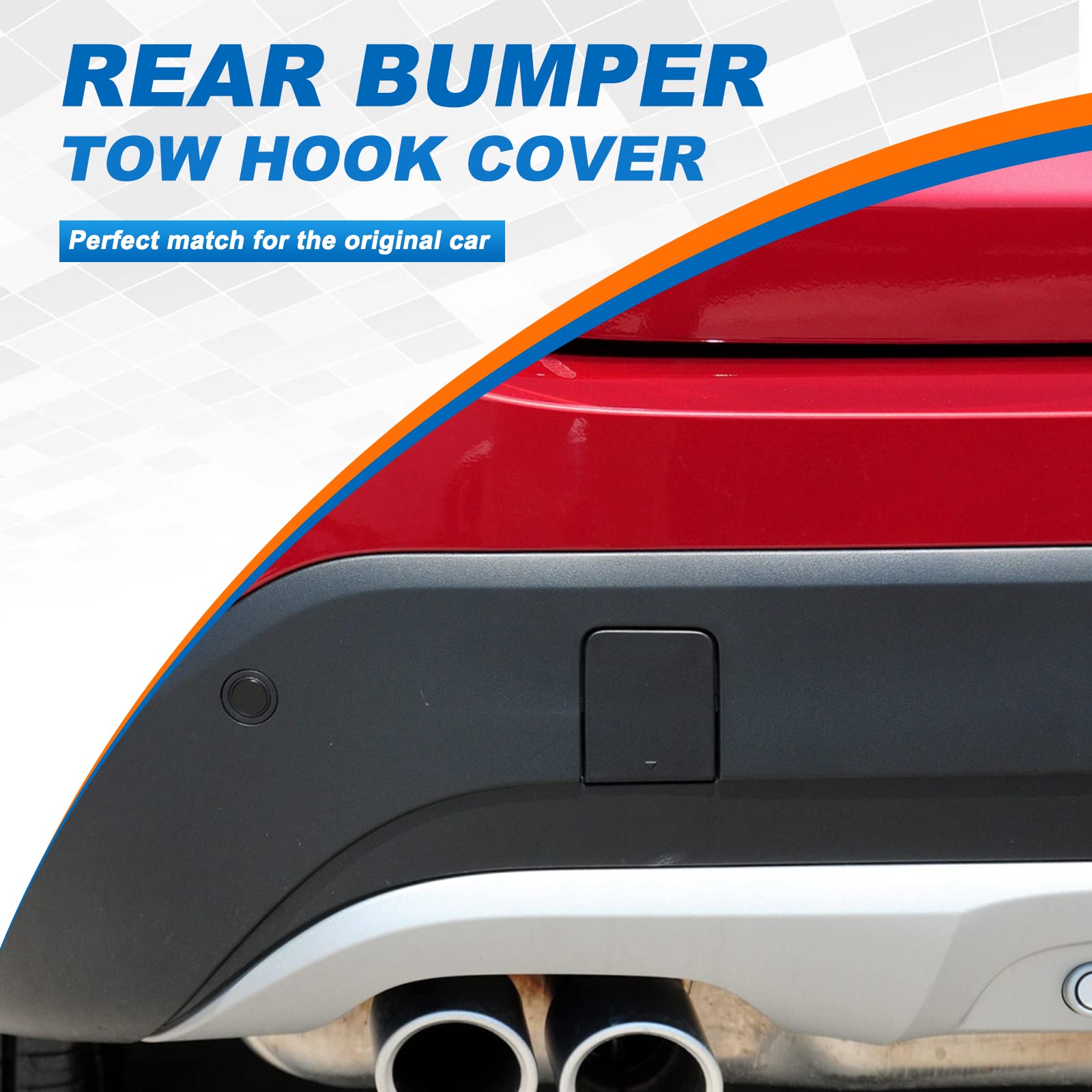 CZShiYue Rear Bumper Tow Hook Cover Fit for BMW X1 E84 2013 2014 2015 Towing Eye Cap 51127303815 51127303816 (Black, Left Driver Side) Xinpinsai