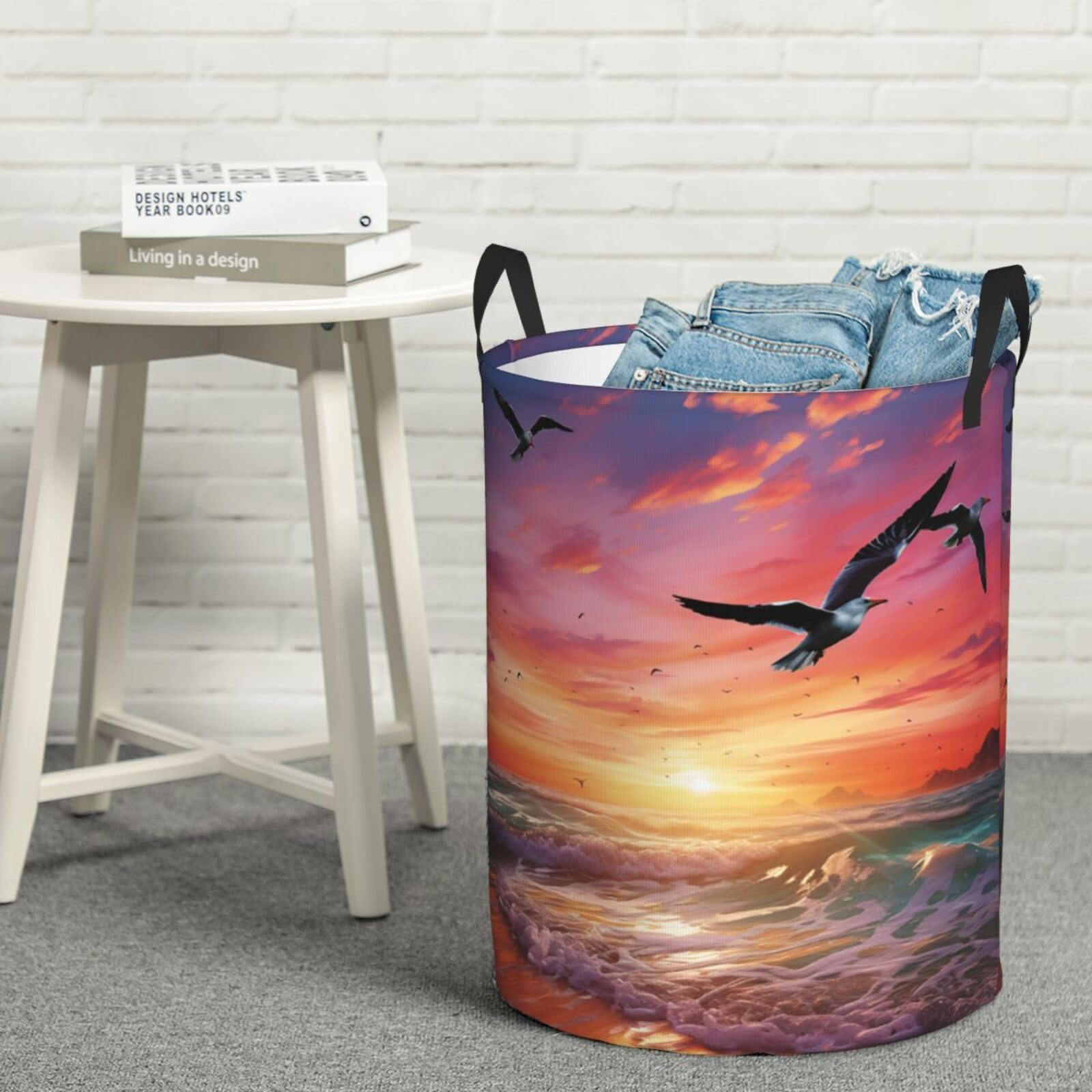 Panier à linge imperméable grand format avec poignées solides pour le rangement