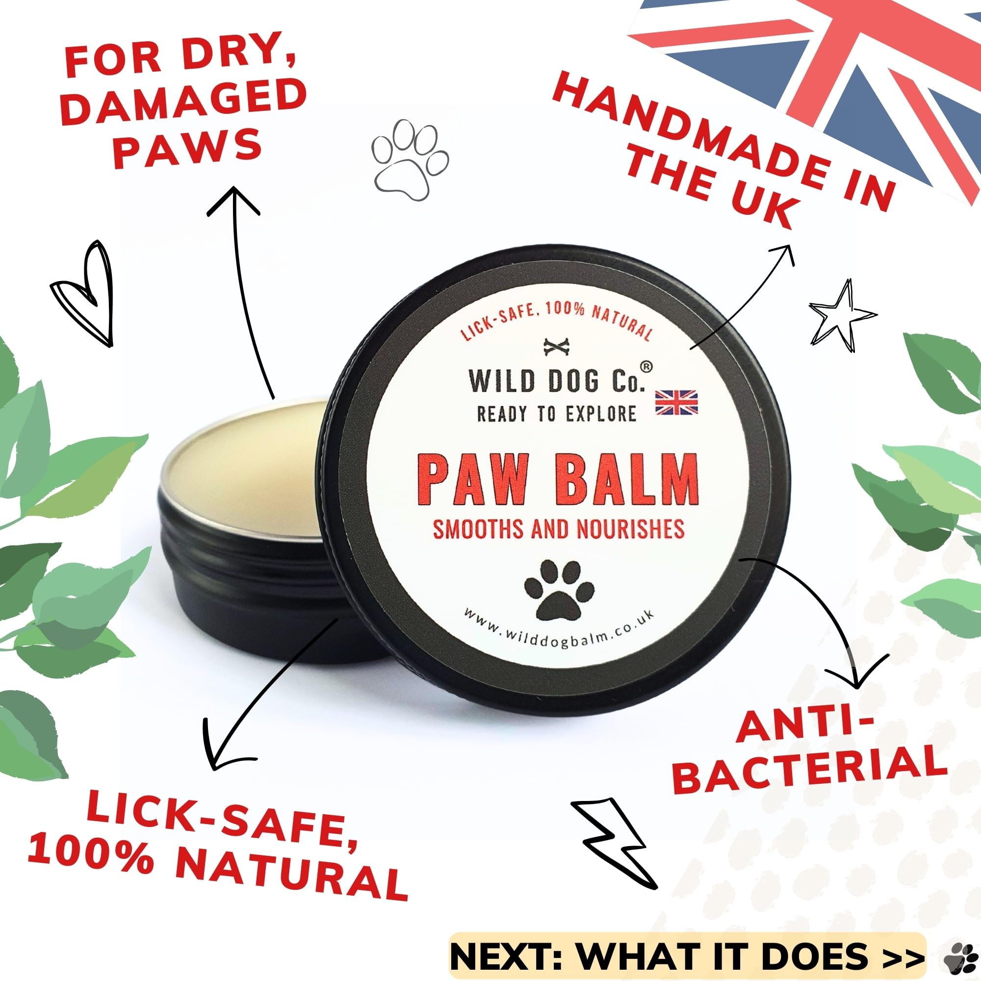 Dog Paw Balm for dogs cracked dry paws and pads itchy paws, hot spots, stop licking, allergies, paw butter, nose balm - Image 2