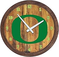 Vista 200 de The Fan-Brand NCAA Oklahoma Sooners: Faux Barrel Top Wall Clock Sports Team Bar Sign Décor - Home Man Cave, Party Decoration - Made On Demand
