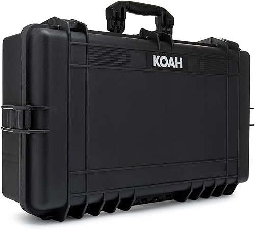 Miniatura 2 de Koah Funda rígida resistente a la intemperie con espuma personalizable (28.3 x 16.9 x 7.0 pulgadas exterior, 25.4 x 13.7 x 6.4 pulgadas interior)