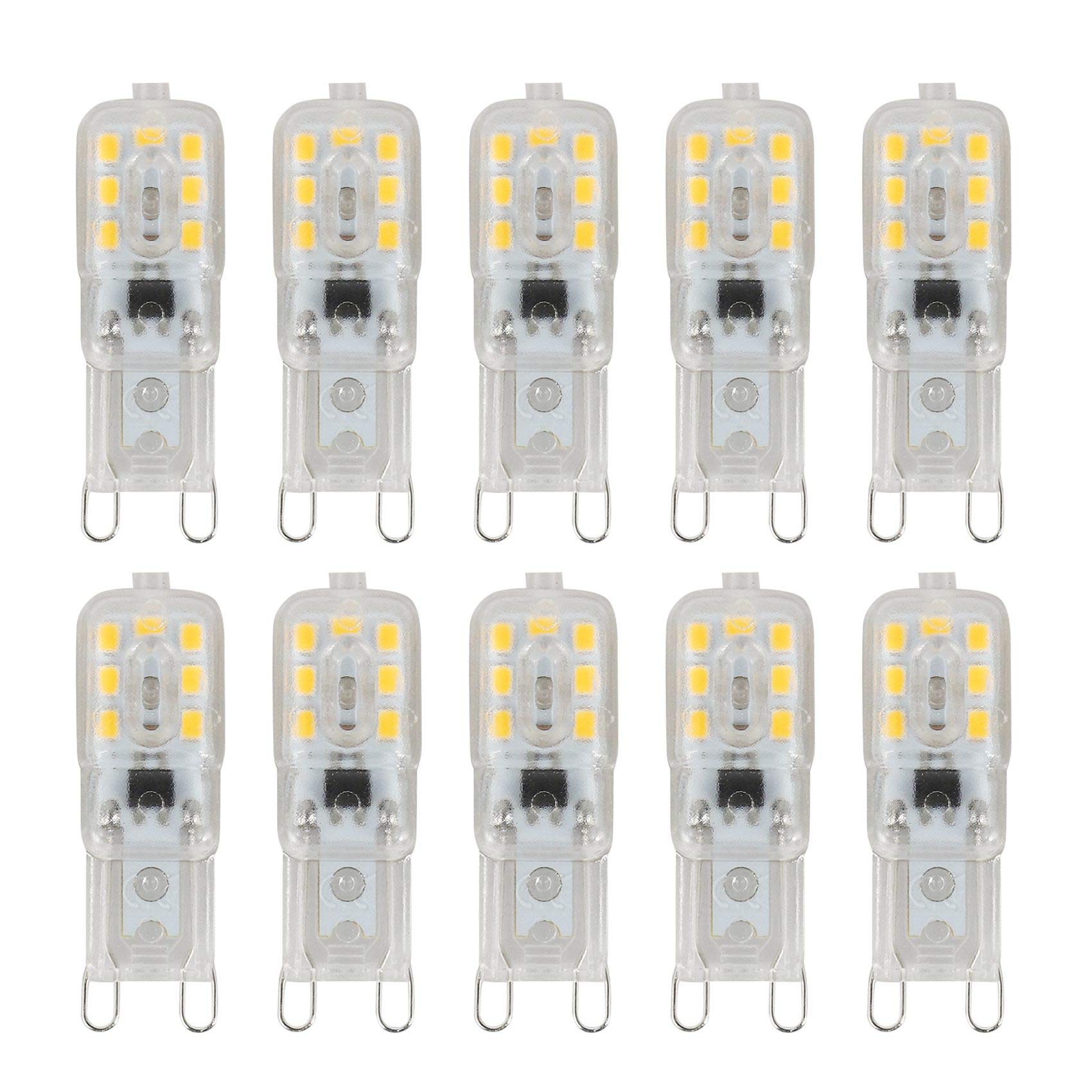 10 X G9 5W LED Dimmable Capsule Bulb Replace Light AC220-240V, Warm White