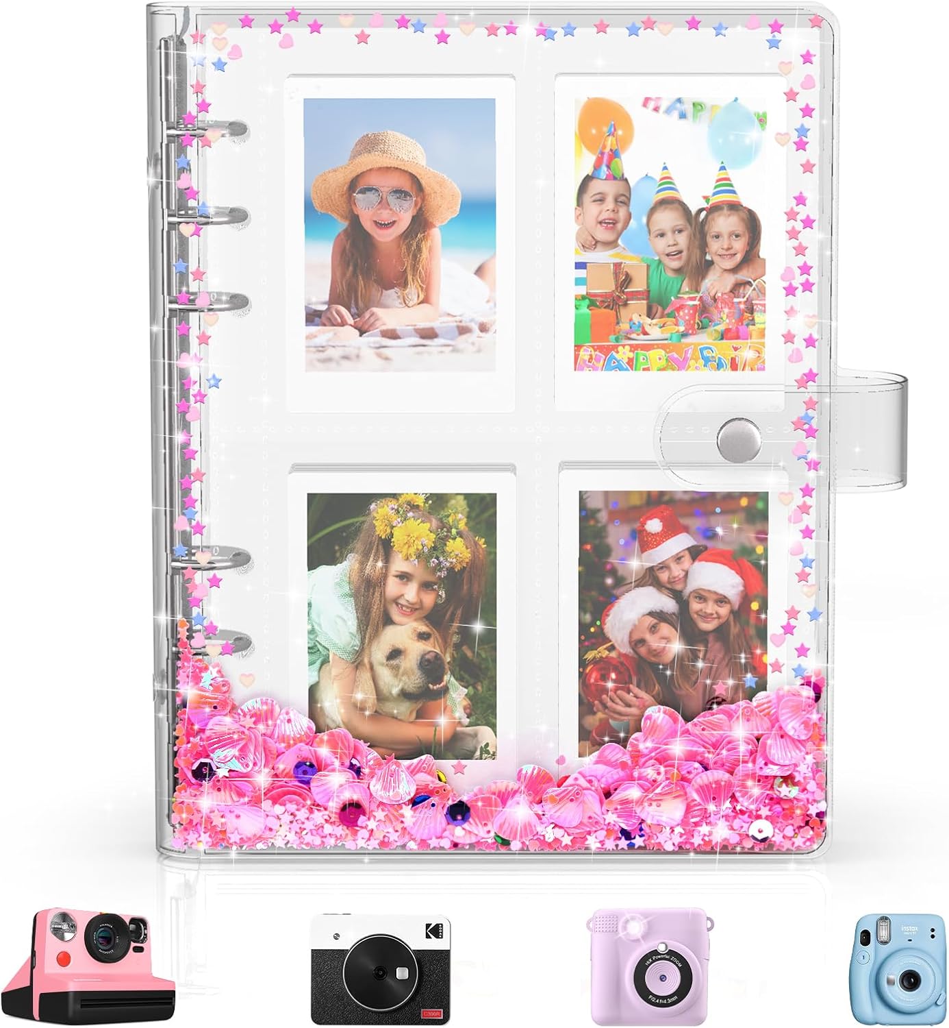 Kids Photo Album for Instax Mini, Photo Album for Polaroid, Applicable to Fujifilm Instax Mini 11 12 40 KODAK Mini Photo, Gift for 4 5 6 7 8 9 10 Year Old Girls (200 photos)