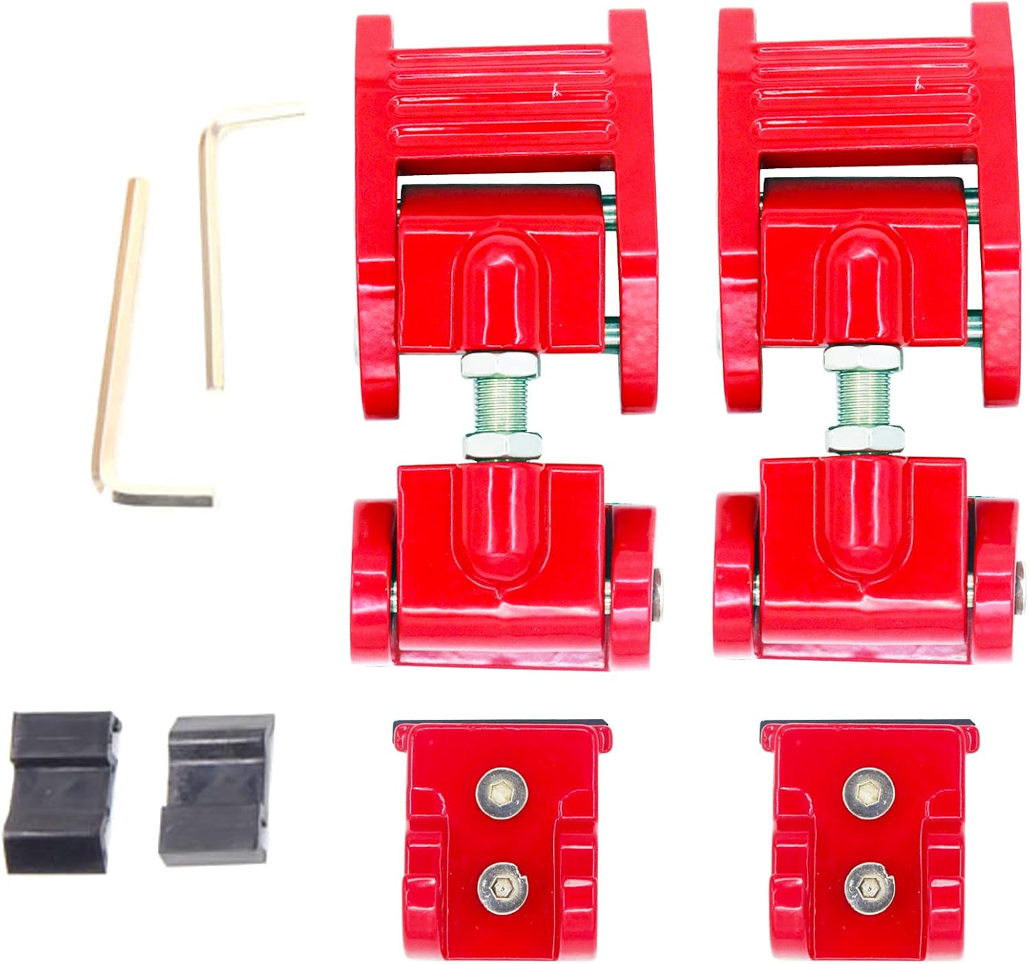 Hood Latch, Adjustable Hood Lock Kit for Jeep Wrangler JK JKU 2007-2018 and 2018-2023 Jeep Wrangler JL JLU(red)