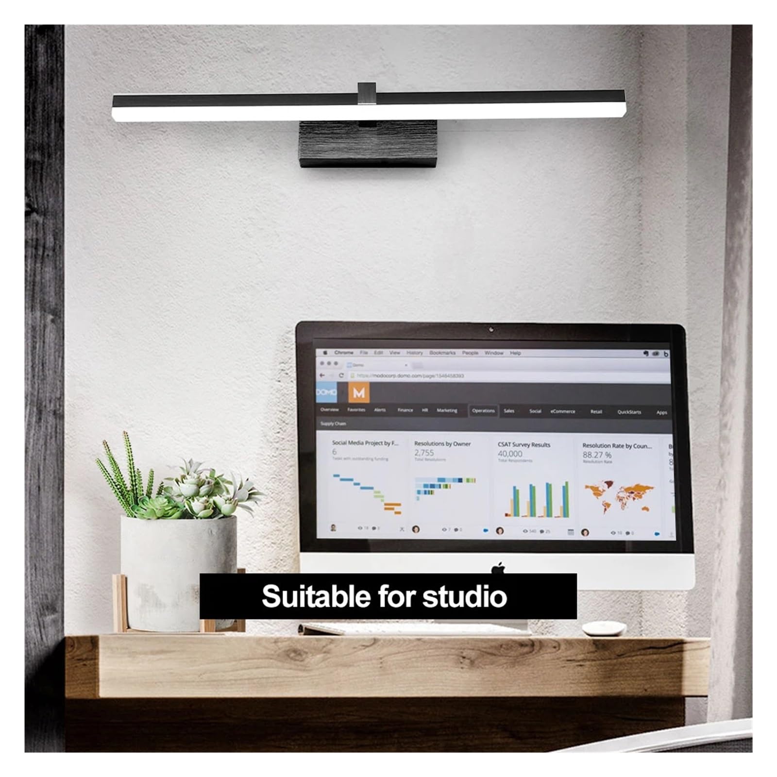 Luz LED para cuadros Espejo de pared Led en el baño 8W 41W, lámpara Led de pared, accesorios de iluminación de pared modernos, lámpara interior for el baño Luz de pintura para exhibir obras de arte(55