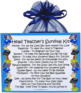 Head Teacher's Survival Kit ~ Fun Novelty Gift & Greetings Card Alternative | Birthday Present | Thank You Teacher | Head Teacher Gift | Unique Secret Santa Gift