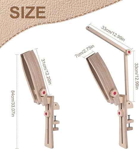Miniatura 2 de citian Pony de costura multifuncional de madera para costura artesanal con posición ajustable