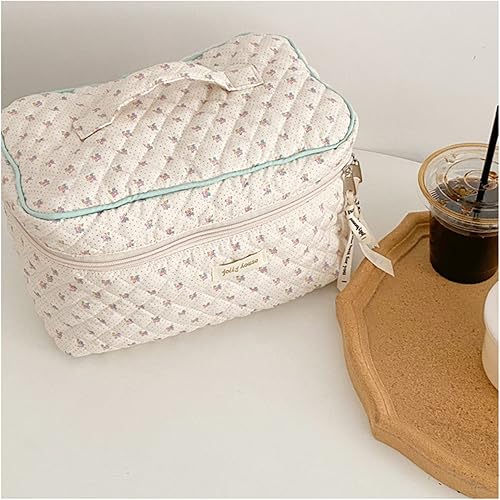 Miniatura 7 de Bolsa de maquillaje de algodón Bolsa de lavado Bolsa de almacenamiento de gran capacidad Cosméticos Mujeres Organizador de viaje Bolsas de