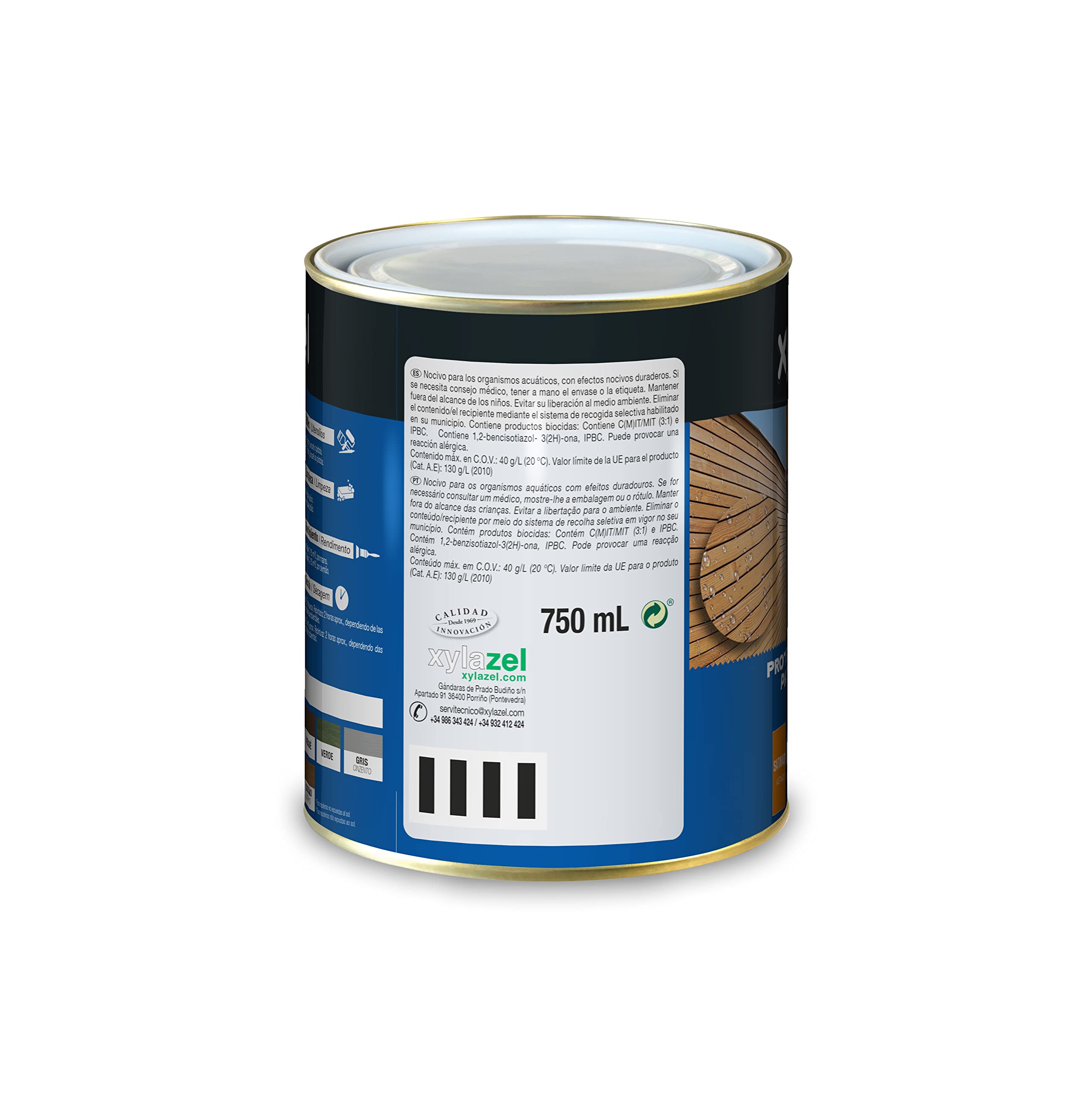 Lasur Protector Para Madera Al Agua Exterior. Nogal. 750 ML. Cuida Y Protege La Madera Con Acabado Natural. Proa