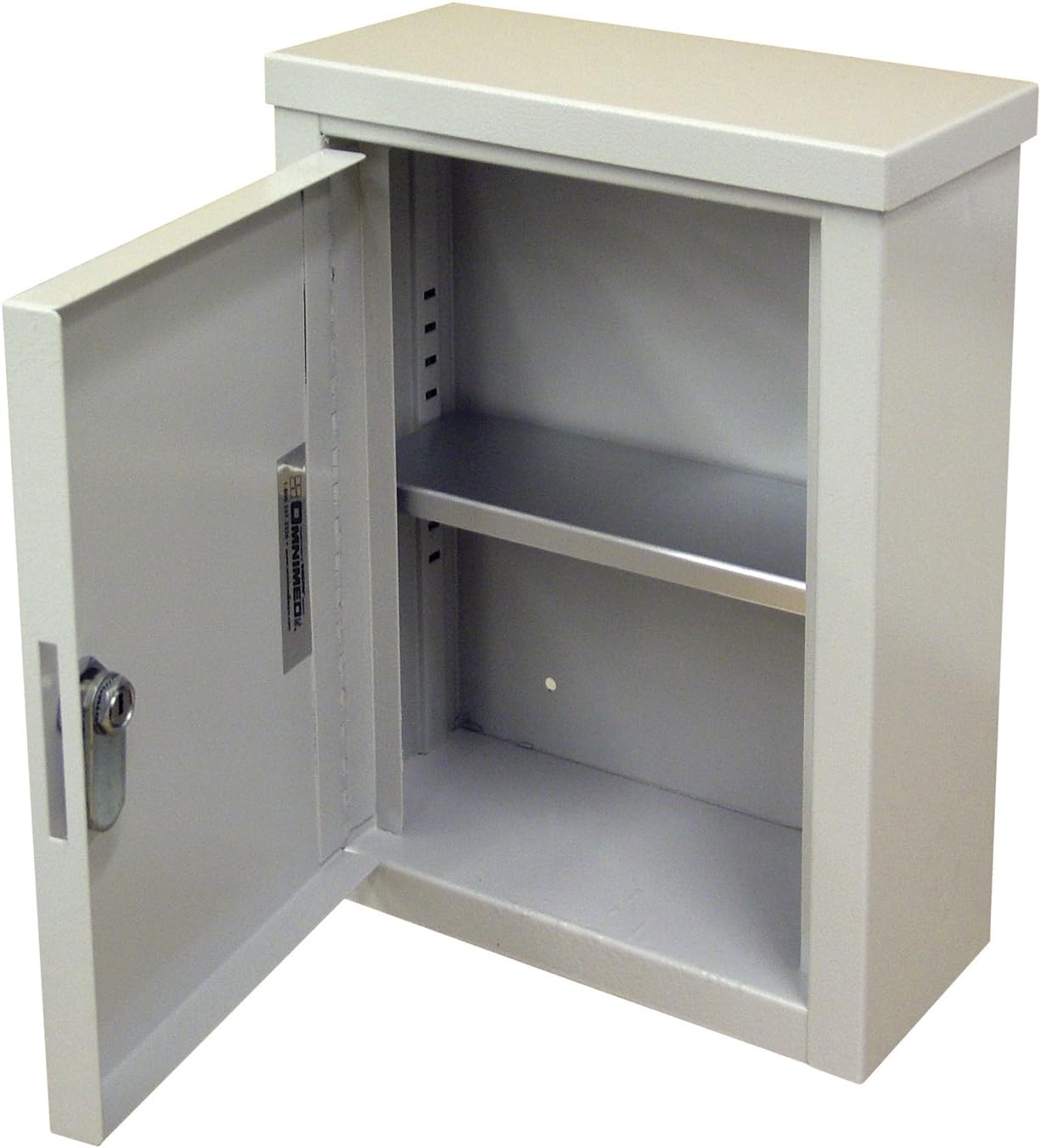 Omnimed 291609-LG Wall Storage Cabinet with Flat Key Lock, Light Grey, Small