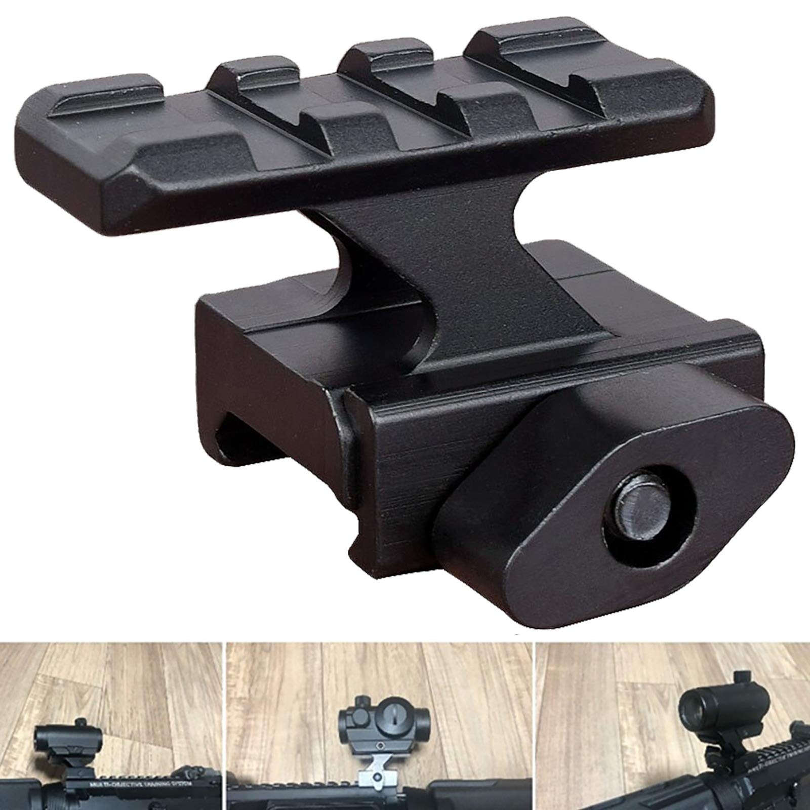 RimFly Rail Picatinny pour Airsoft Pack 2Uds 9 Fentes Kit 2 Rail 2 Clé 4 Vis Keymod pour Armes 20mm/21mm Weaver Gun Adapter Scope Base Tactical Scope Mount