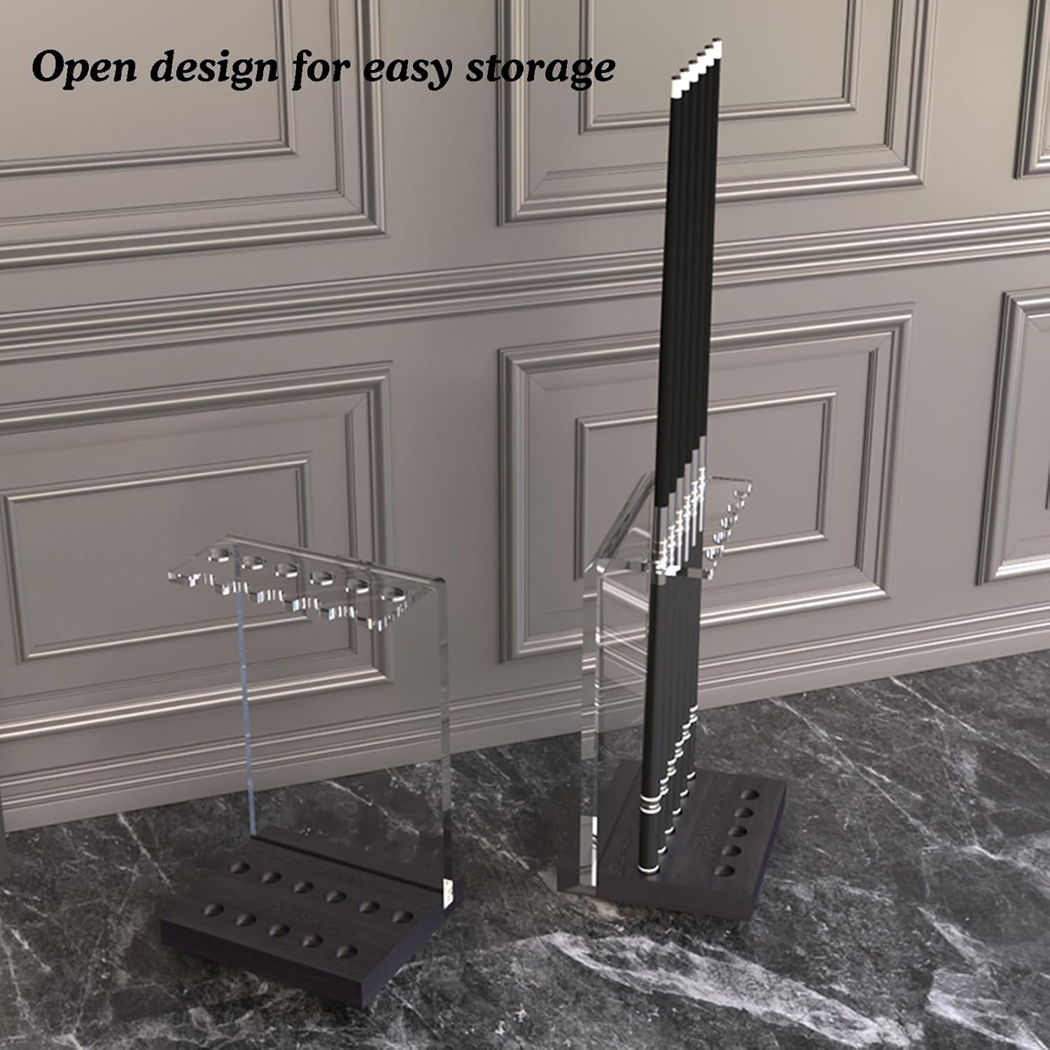 Floor Stand Billiard Cue Rack,Pool Holders for Room, Equipment Organizer,Hold 11 Sticks
