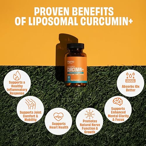 Miniatura 5 de Manna Vitamins Evolved Curcumina liposomal + cápsulas blandas para una absorción avanzada, el mejor suplemento de cúrcuma para apoyo diario