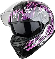 Vista 3 de 1Storm Casco modular de motocicleta para calle con doble visera abatible, protección solar de cara completa HJK920