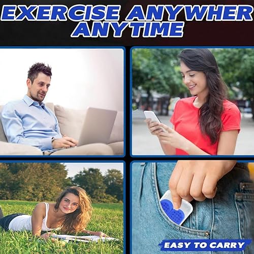 Miniatura 7 de Ejercitador de mandíbula para hombres y mujeres  4 niveles de resistencia (8 piezas) tabletas de silicona para ejercitar la mandíbula  Potente