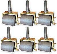 Vista 1 de 6 piezas de repuesto de bloqueo de metal resistente marco de cama ruedas ruedas ruedas rodillos con manguitos de enchufe