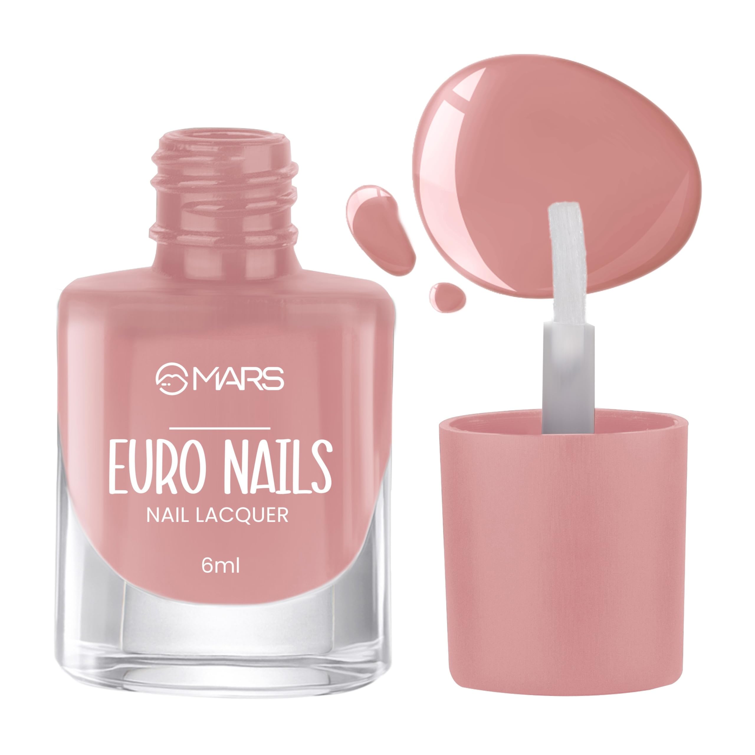 MARS EURO Nail Lacquer | Glossy Gel Finish | Rich Pigmentation | Chip Free | Quick Drying Formula | Long Lasting Nail Polish for Women | (6.0 ml) (Shade-12)