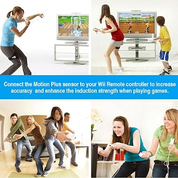 bangbird Motion Plus Adapter Sensor with Silicone Case for Nintendo Wii Remote Controller for MotionPlus Adapter Accelerator - 2pcs White