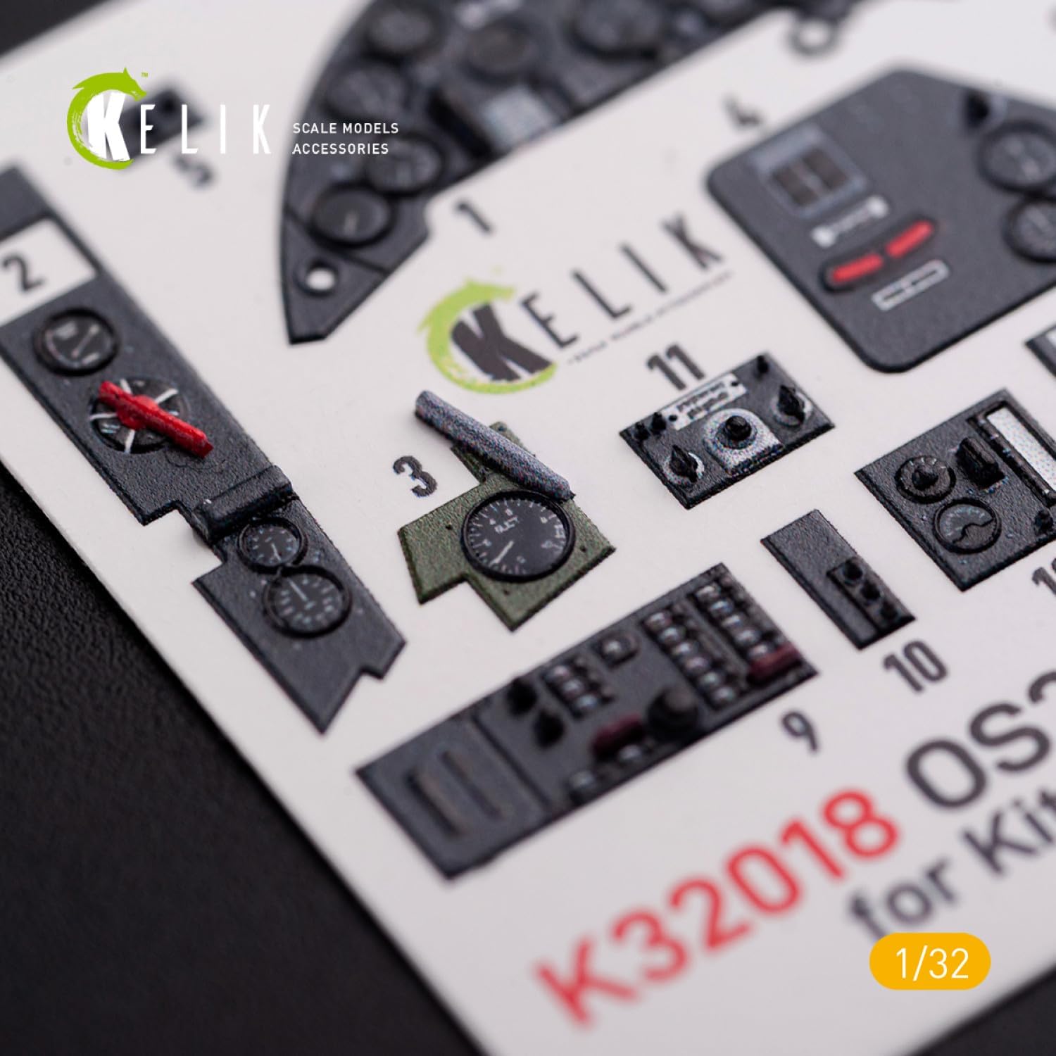 Reskit Kelik K32018 1/32 OS2U Kingfisher - Interior 3D Decal for Kitty Hawk/Zimi Models kit