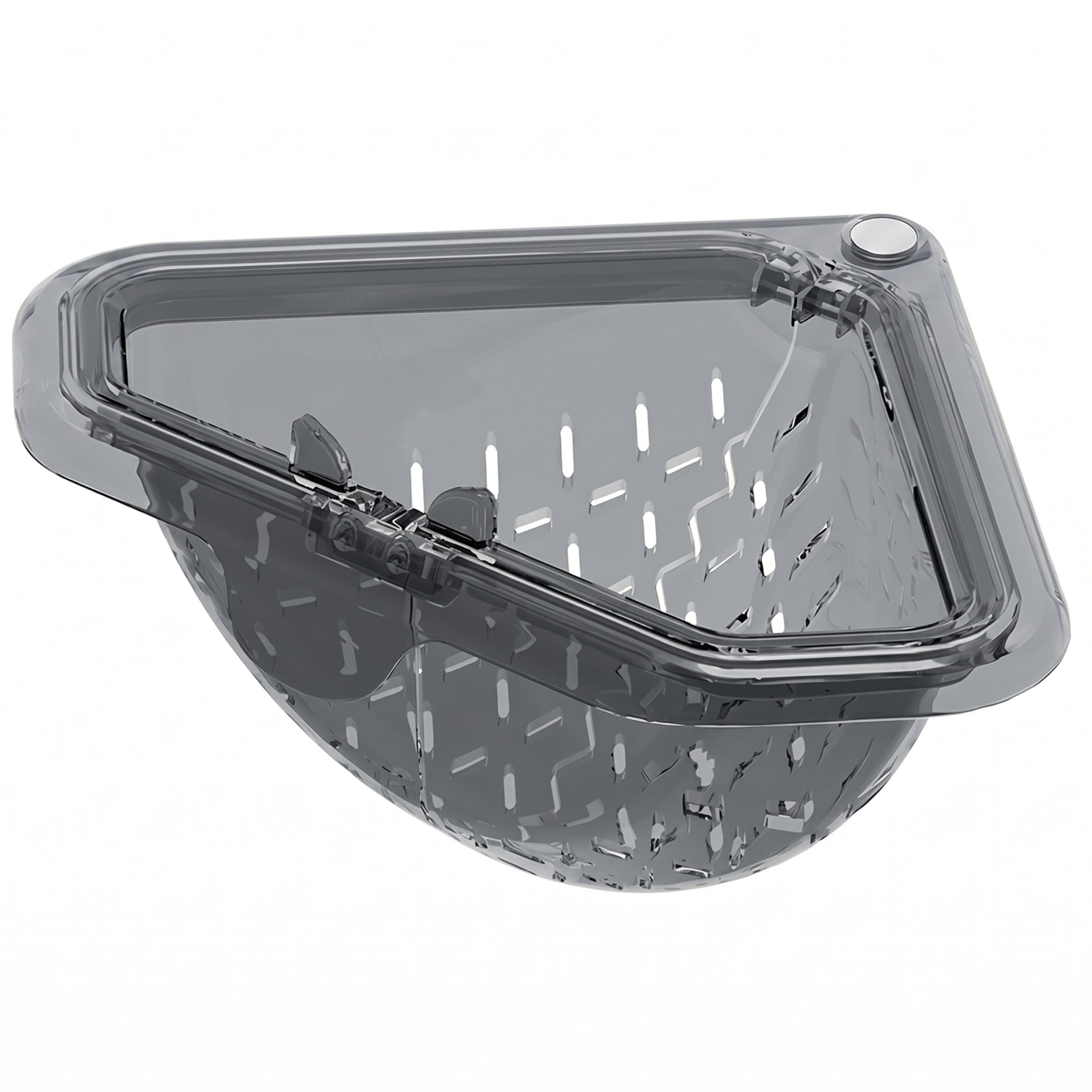 Pineeseatile Magnetic Triangle Sink Strainer, Plastic Corner Sink Strainer, Corner Mount Food Catcher With Easy Empty Design, Gray, Magnetic Triangle