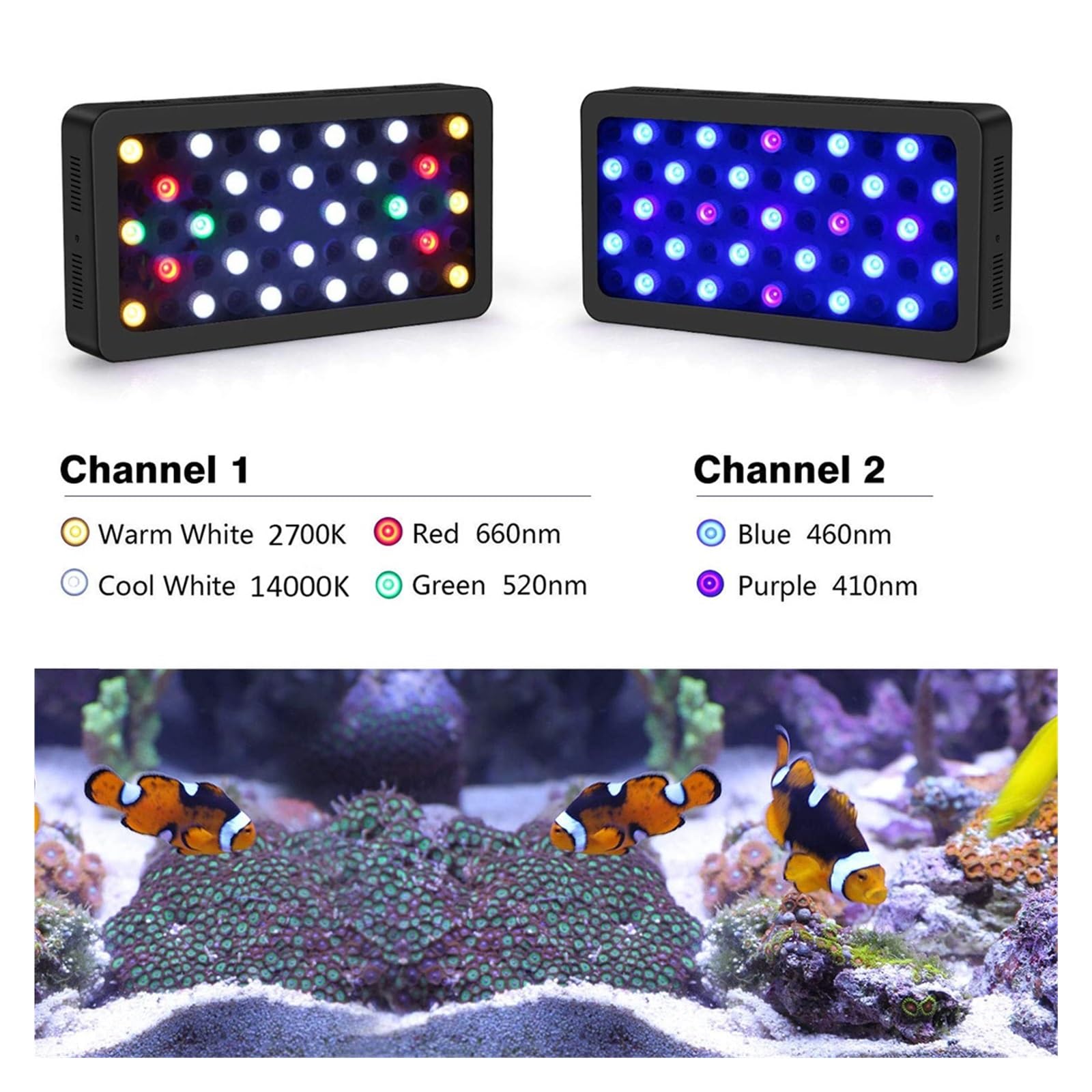 Amazon.co.jp: led アクアリウム ライト、 165 ワット調光可能なサンゴ