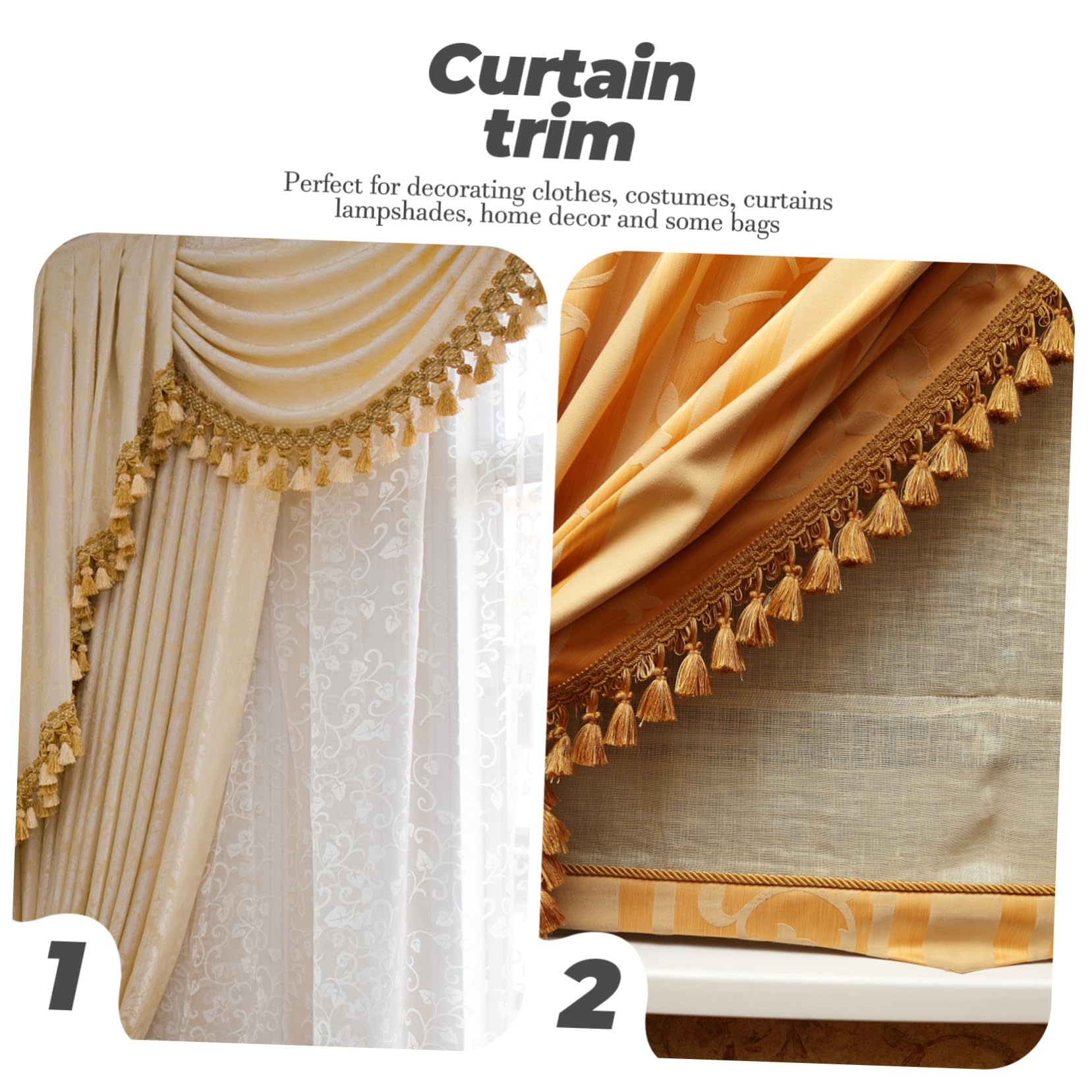 Fringe Lace Trim Décoratif Pour Rideaux Et Pour Coussins Et Décorations Artisanales Yards