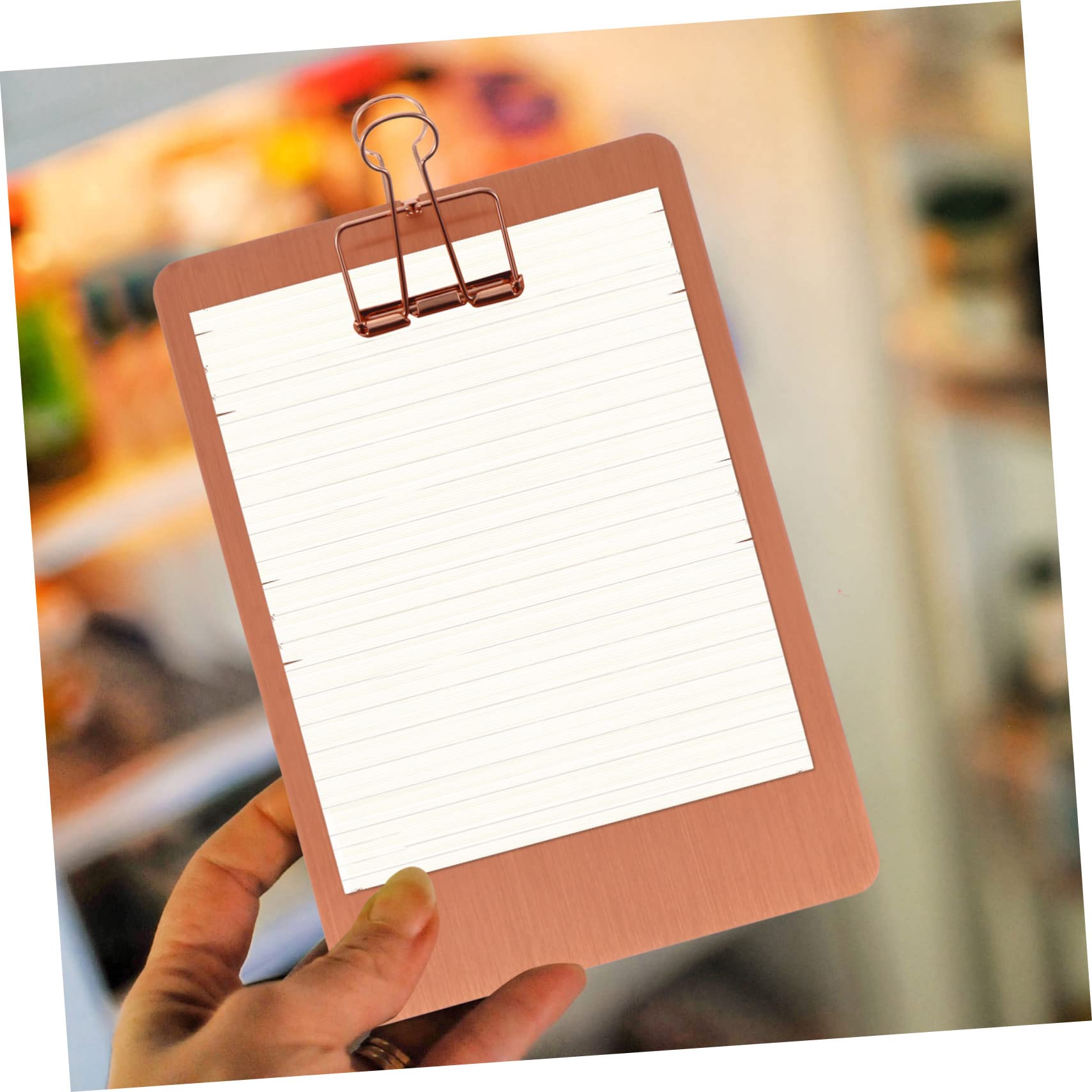 EXCEART 10 Piezas Férula A5 Note portapapeles con agujero para colgar silla plegable para casa de muñecas writing tablet Tablilla de escritura A menú blocs de notas portapapeles a5 Metal