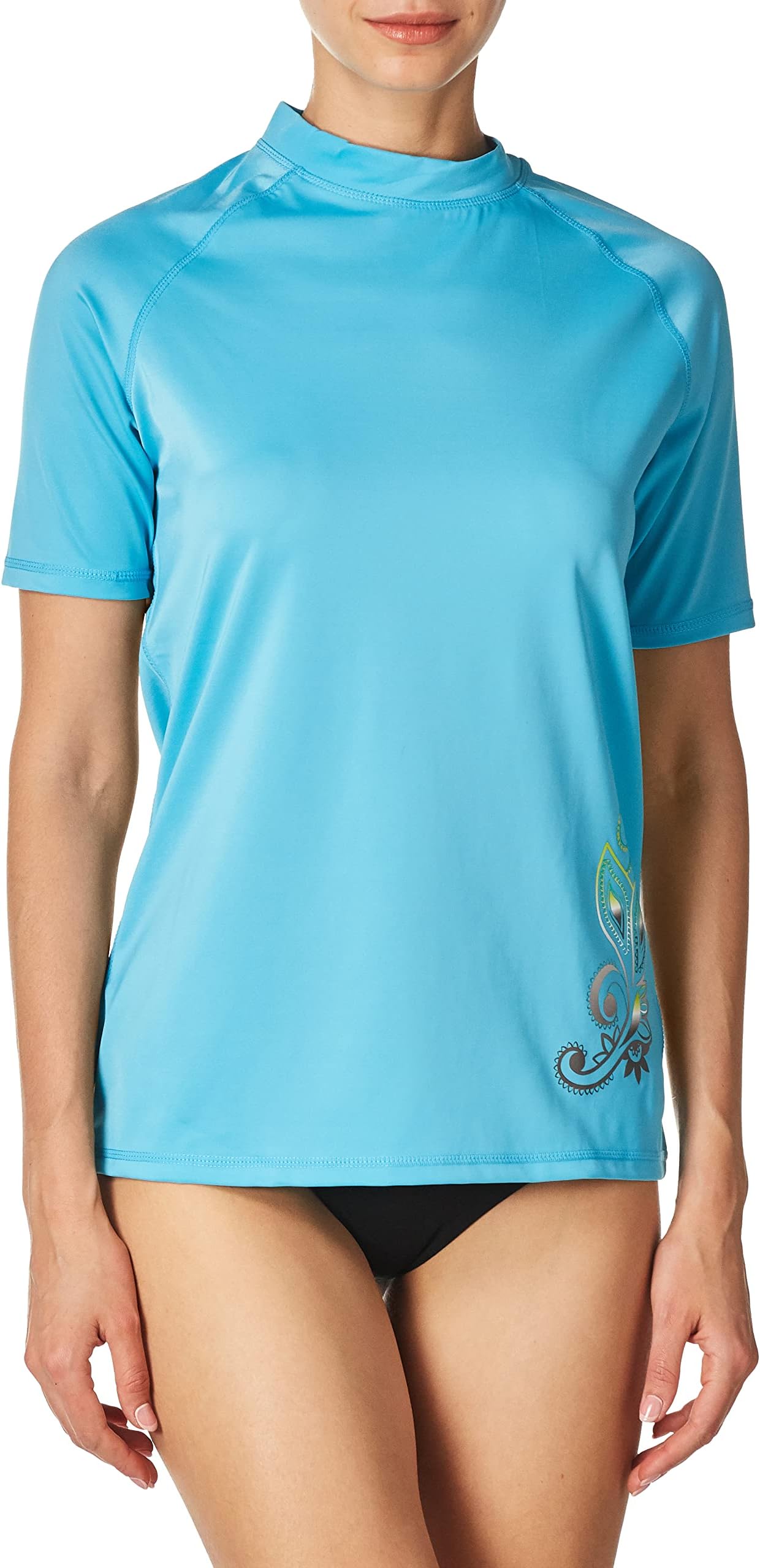 Kanu Surf womens Marina Upf 50+ Short Sleeved Active Rashguard & Workout Top
