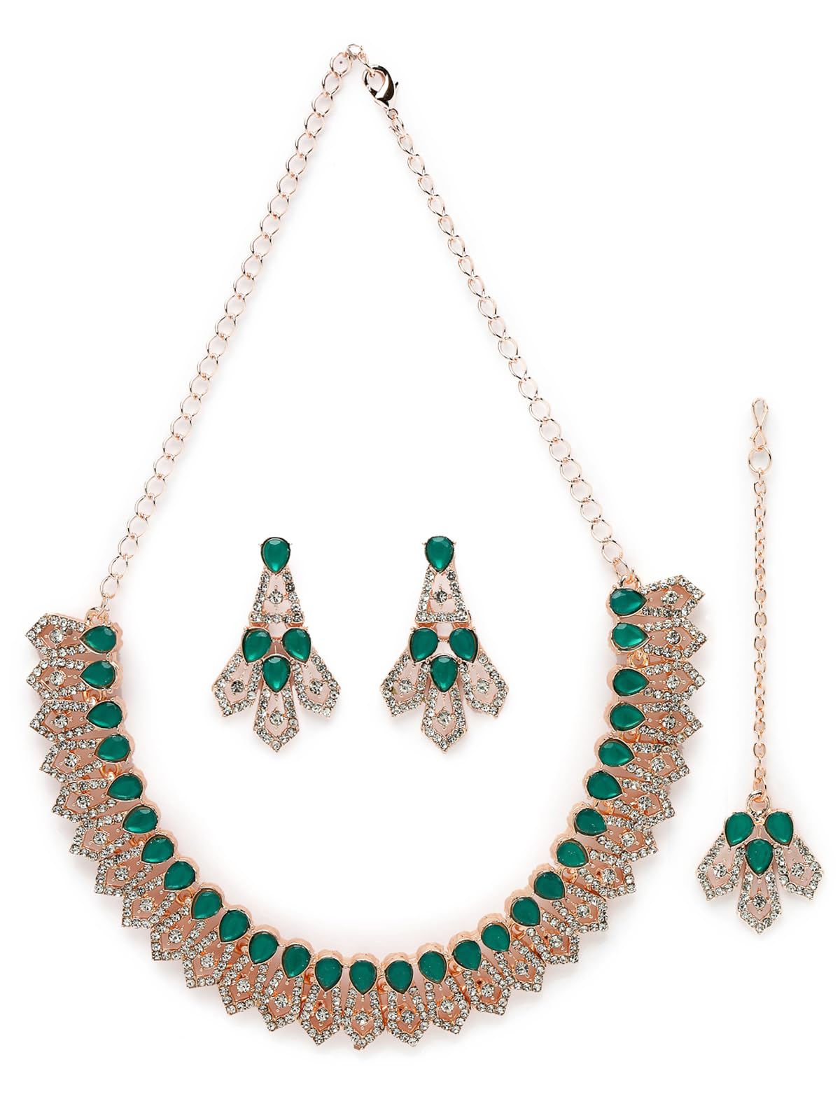 See full amazon price history chart for Sukkhi Fashionable AD Green Stones Collar Bone Necklace Set With Earring And Maangtika | Jewellery Set For Women (NS105558) Sukkhi Fashionable AD Green Stones Collar Bone Necklace Set With Earring And Maangtika | Jewellery Set For Women (NS105558) (B0CBPD1KWM) Amazon Price History, Amazon Price Tracker