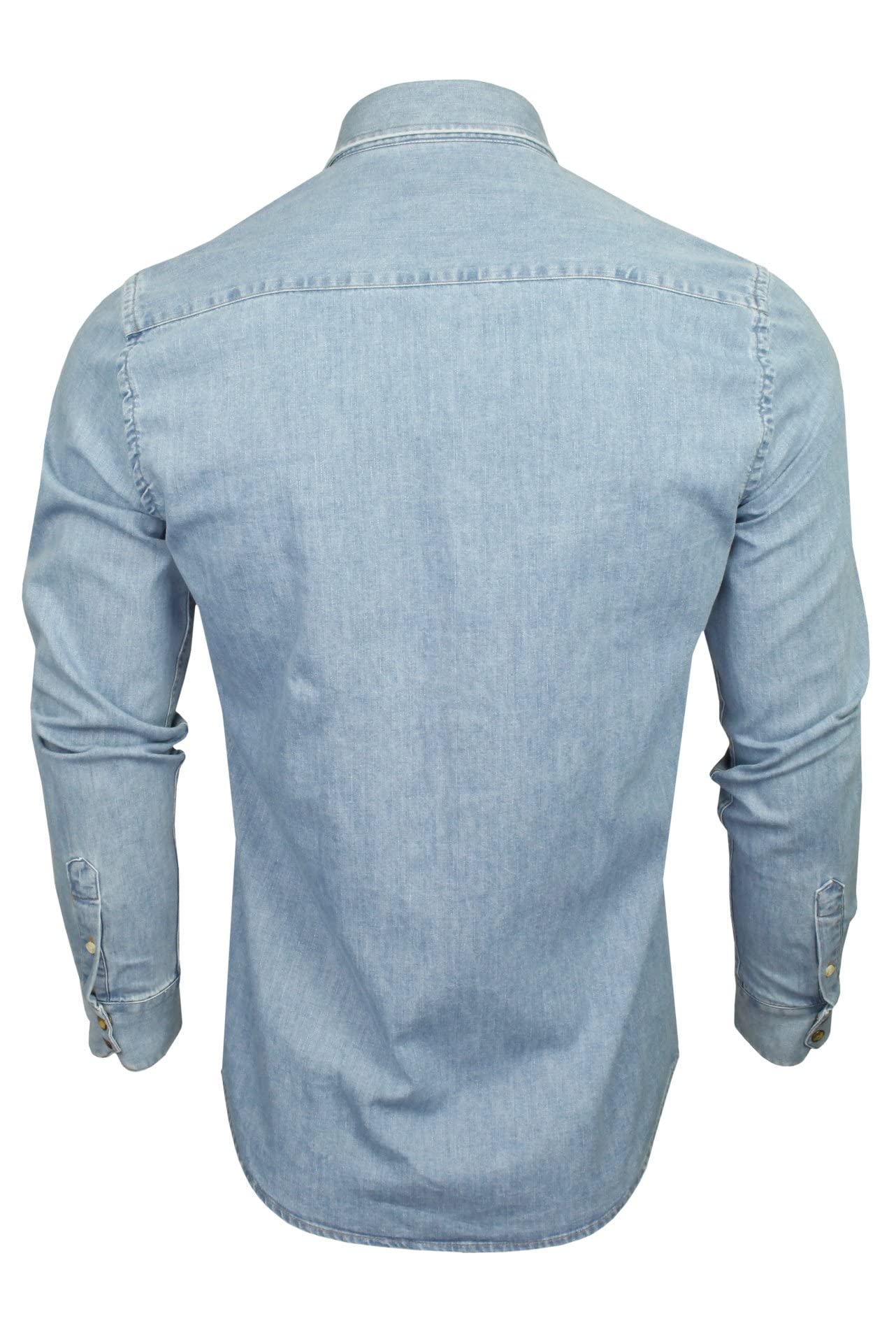 Xact Camisa vaquera de manga larga para hombre de 6.6 onzas