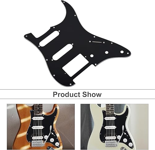 Miniatura 89 de SAPHUE TL Pickguard - Agujero de recogida de bobina individual de 3 capas, agujero de 8 tornillos, placa de rascar para guitarras eléctricas
