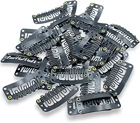 30 Presilhas Tic Tac para Aplicação de Alongamento, Apliques, Perucas, Próteses e Mega Hair