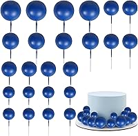 Vista 10 de Rsstarxi 30 bolas de espuma para tartas, bolas de espuma, perlas de imitación, forma de bola, para cupcakes, decoración para baby shower, boda