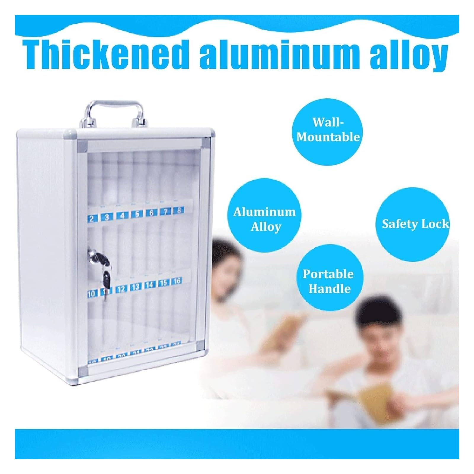 Wysokiej Jakości Aluminiowa Obudowa Telefoniczna, Gruba, Przenośna, Do Przechowywania Telefonów Komórkowych, Elegancki Design Zapewniający Łatwy Dostęp, Idealna Do Biura Domowego, Stylowy Dodatek