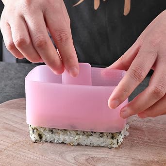 spam musubi maker,spam rice ball mold,non-stick non-toxic sushi making kit,hawaiian spam musubi,home authentic sushi making,rice ball making tool,easy to extrude,practical home DIY tool,kitchenware